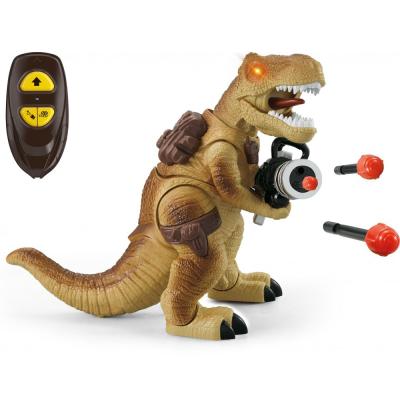 China RC Hobby RC Dinosaur Toy With Gatling Gun Radio Control Tyrannosaurus Bullet Light Launch Sound Walking for sale