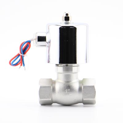 China General 304 Thread Steel Pipe Solenoid Valve Stainless Universal Water Air Steam Universal Direct Acting Openings 0 for sale