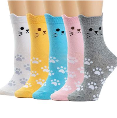 China Wholesale High Quality Fashion Cute Women's Cartoon Animal Cat Socks QUICK DRY Cotton QUICK DRY Fashion For Women Girls for sale