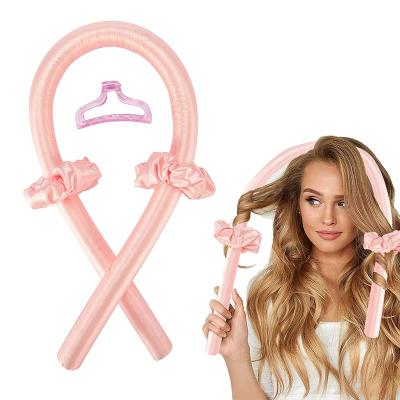 China Wholesale Convenient Silk Heatless Hair Curler Eco-Friendly Logo Mulberry Heatless Hair Curler Custom Made For Long Hair for sale