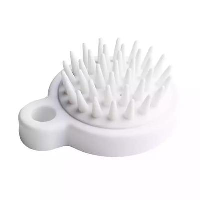 China High Quality Waterproof Hair Brush White Soft Round Shape Waterproof Silicone Hair Scalp Massage Brush For Home for sale