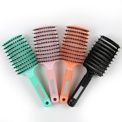 China New Arrivals Waterproof Custom Color Handle Hair Scalp Massager Brush Private Label Hair Brush Plastic Straightener For Home for sale