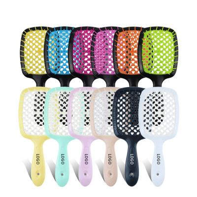 China Factory Outlet Logo Massage Hair Brush Soft Silicone Waterproof Custom Wave Brush Professional Massage Hair Brush For Barber Shop for sale