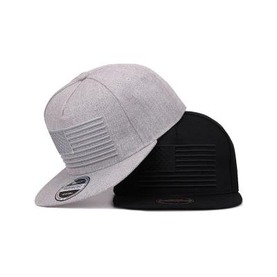 China Newest Hot Selling Embroidery JOINT Logo Snapback Caps Sport Caps Heather Flat Brim Snapbacks 3D OEM 5 Panel Adult for sale