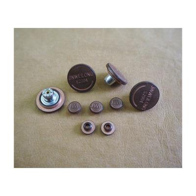 China Eco - Friendly Wholesale Zamak Vintage Metal Denim Buttons And Rivets For Jeans for sale