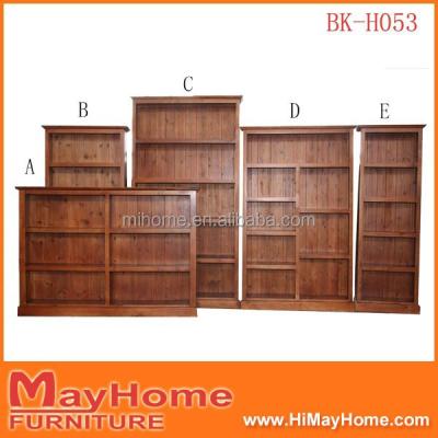 China Multi Kinds Popular Solid Wood Solid Wood Wall Bookcase Shelf/Bookshelf for sale