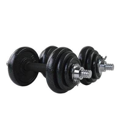 China Universal Wholesale Gym Black Rubber Dumbbell Set For Sale Adjustable Dumbbell Set for sale