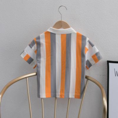 China Autumn Children's Polo Spring Boy's T-shirt Cartoon Short Sleeve Baby's Lapel Bottom Breathable Shirt for sale