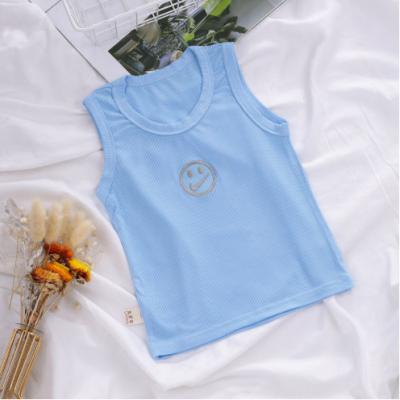 China Summer breathable children's home clothes, children's air conditioning clothes, men's and women's breathable baby pajamas, vest and shorts for sale