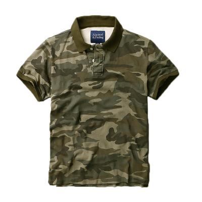 China New Men's Cotton Polo Shirt Summer Loose Camouflage Shorts Sleeve QUICK DRY Washing Breathable T-shirts for sale