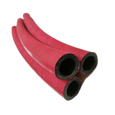 China Red Color 17 Bar High Pressure Heat Resistant Rubber Steam Hose High Temperature Steam Hose for sale