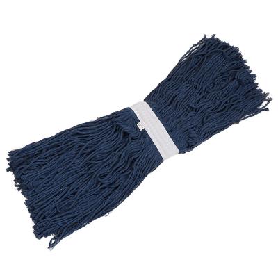 China Wholesale Yarn Dark Blue Wet & Dry Mop Factory Cotton Broom Replacement Stocked Cleaning Detachable Head for sale