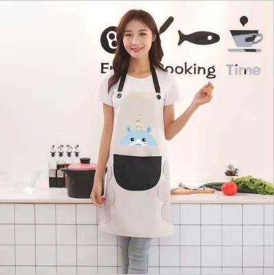 China Waterproof And Antifouling Apron Fashionable Household Kitchen Male And Female Hotel Chefs Can Print Customized Logo Apron for sale