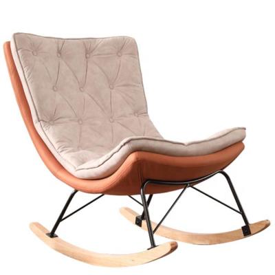 China Modern light luxury adult lazy sofa family lounge chair balcony bedroom balcony leisure Nordic rocking chair light luxury living room for sale