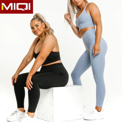 China Breathable Logo Women Oversize Sexy Fitness Custom Yoga Wear XXL XL Sports Bra Tops And Gym Leggings Plus Sizes Activewear for sale