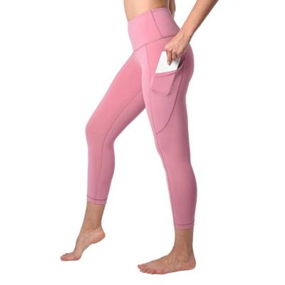 China Breathable High Waist Black Fitness Running Nice Workout Leggings Single Pink Tights For Women for sale