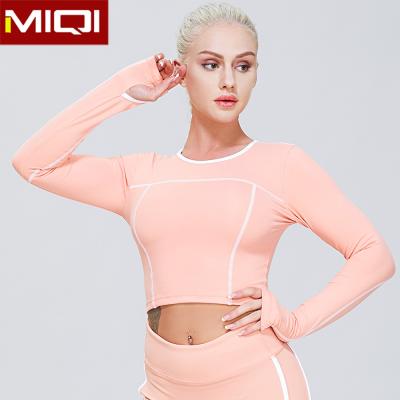 China Breathable 2021 Casual Long Sleeve Female Gym Crop Tops Custom Tank Top Gym for sale