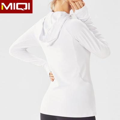 China Women Sports Antibacterial Pullover Hoodie Stylish Gym Clothing With Side Pocket for sale