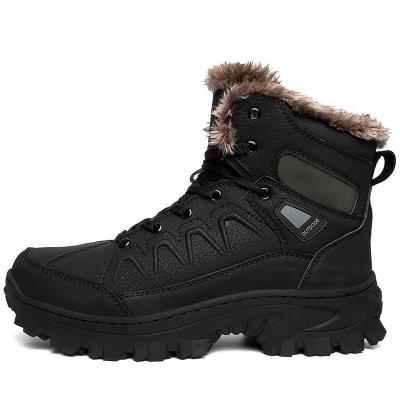 China 2021 Winter Popular Military Leather Cotton Army Police Men Fashion Combat Style Waterproof Hot Selling Anti-skid Walking Shoes for sale