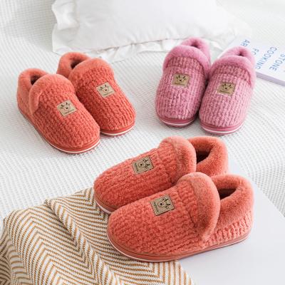 China Fashion Trend Women Winter Slippers Unisex Non-slip Soft Winter Bedroom Slippers Warm Indoor Couples Floor Shoes for sale