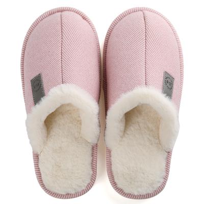 China Fashion Trend Women Winter Plush Warm Slippers Couples House Non-slip Soft Shoes Ease Flat Heel Bedroom Zapatillas Home Indoor Home Mujer for sale