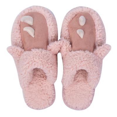 China Fashion Trend Women's Slip On Slippers Cartoon Pattern Plush Indoor Warm Shoes Fuzzy House Slippers Memory Foam With Faux Fur for sale