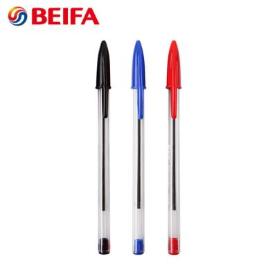 China office & School Advertising Pen Beifa Brand AA935 Promotional Cheap Transparent Plastic Tip Pen Wholesale for sale