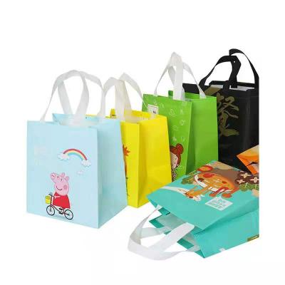 China Recyclable shopping on line in pp nonwoven fabric cheap custom printed reusable laminated online shopping tote bag for sale