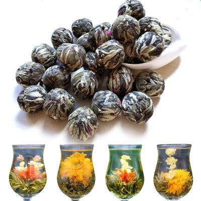 China 100% New Product Handmade Flowering Balls Tea Wholesale Organic 24 Kinds Dried Flower Tea Ball Detox Herbal Flowering Tea for sale