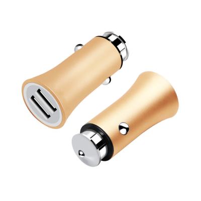 China 3.1A New Aluminium Alloy Dual USB Car Charger for iPhone iPad iPod Camera Car Charger for sale