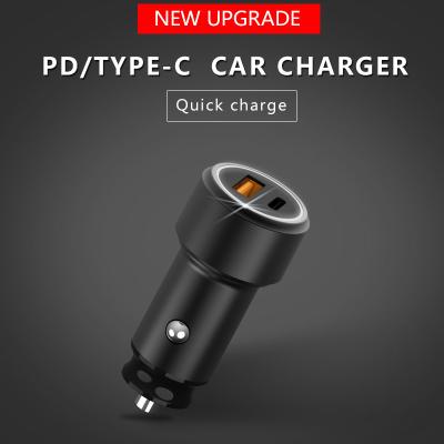 China PD+USB 2.1A CAR CHARGER FAST USB CAR CHARGER Compatible with all smart phones, type-c fast car charge for sale