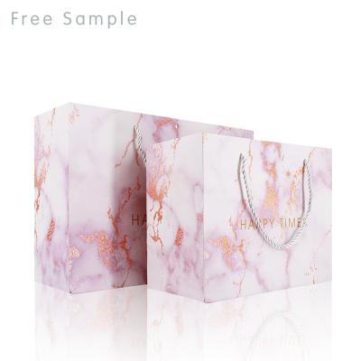 China Wholesale Custom Printing Recyclable Marble Paper Carrier Bags Gift Lipack Boutique Luxury Shopping Bag With Rope Handle for sale