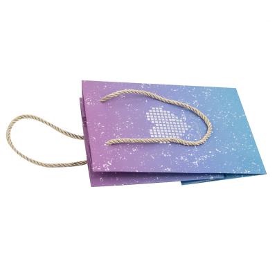 China Recyclable Blue Purple And Mix Lipack Paper Bags Small Paper Bag Eco Friendly Cosmetics for sale