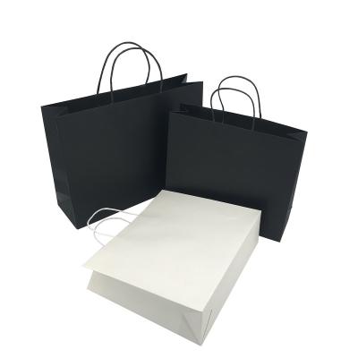 China Recyclable Wholesale Machine Made Gusset White Kraft Paper Shopping Bag For Fabric for sale