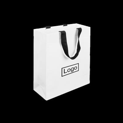 China Lipack Printing Logo White Kraft Paper Bag Biodegradable Wholesale Custom Beverage Packaging Delivery Bags for sale