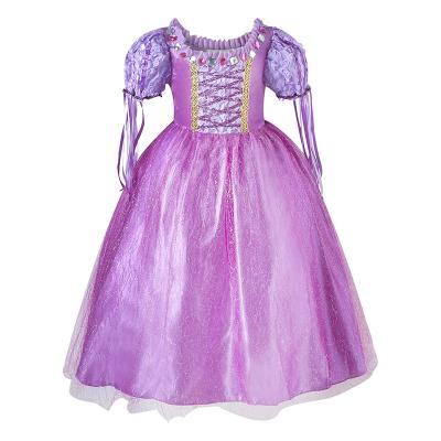 China Breathable Wholesale Children's  Sophia Purple Mesh Princess Dress Rapunzel Dress Halloween Costume Cosplay Dress For Girls for sale