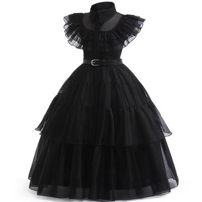 China Other Halloween Adams Family Princess Dresses Performance Costume Manufacturers Wholesale Wednesday Black Dresses Party Gowns for sale