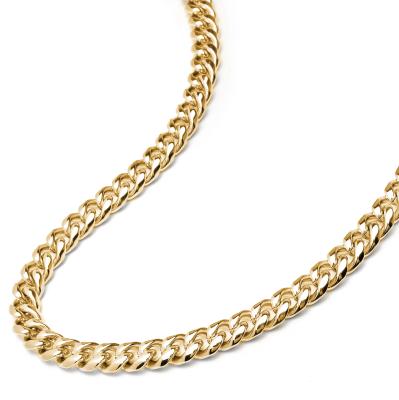 China Hiphop Drop Shipping Fashion Hip Hop 7mm 18k Gold Plated Custom Jewelry Mens Chain Necklace With Full Polish for sale