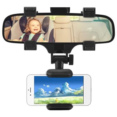 China Rearview Mirror Phone Holder For Car Rearview Mirror Phone Holder Manufacturer New Car Reawied Mirror Mount Phone Holder For Iphone for sale