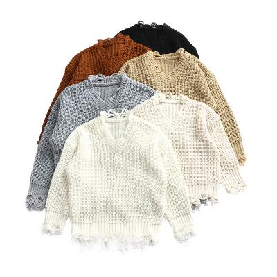 China Breathable Autumn Winter Pure Color Cotton Long Sleeve Sweater Teenage Girl Sweater for sale