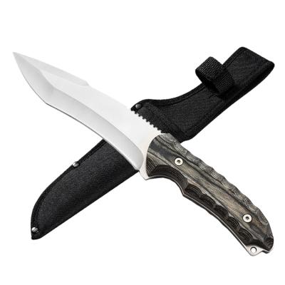 China High Grade Non-variable Original Jungle Outdoor Camping Hunting Wood Handle Fixed Blade Knife for sale