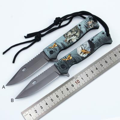 China Easy Carry Portable FA47 Forge Assisting Opening Outdoor Camping Folding Knife With Black Rope for sale