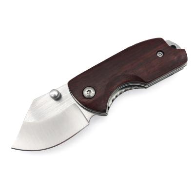 China Lightweight Easy To Carry Pocket Mini D2 Knives Folding Small Wooden Self Defense EDC Camping Knife for sale