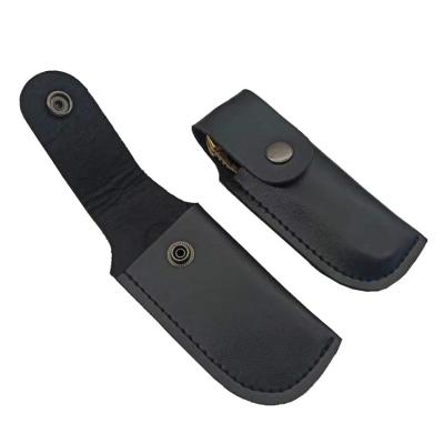 China 14cm Folding Eco-friendly Knife Leather Sheath For Belt, 5.5 Inch Pocket Knife Sheath EDC Pocket Knife Protector Leather Bag Customs for sale