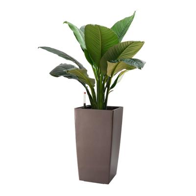 China Plastic Flower Pot Maker Modem Flower Pot Outdoor Plastic Flower Pot Square for sale