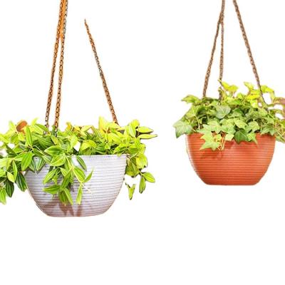 China Hot Selling Minimalist 10 Inch Gallon Bioplastic Hanging Flower Potted Plant Planters Plastic Pots Flower Pots Plastic for sale