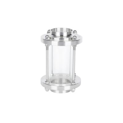 China 304 / 316L Stainless Steel Sanitary Frame Triclamp Direct Sight Quick Mount Mirror Tube Glass for sale