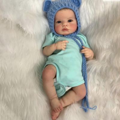 China Wholesale 19inch Soft Handmade Newborn Baby Doll - Realistic Reborn Doll Loulou Awake Soft Touch Cuddly Doll With 3D Painted Skin Vei Visible for sale