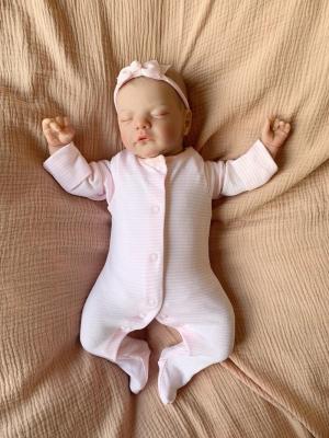 China Wholesale 49CM Soft Newborn Baby Size Realistic Sleeping Reborn Skin Sam Hand Painted 3D Doll With Obvious Veins Art Doll for sale