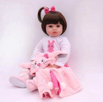 China Reborn Bonecas Brinquedos Bebe Doll Reborn Dolls Kids Gift New Big 60CM Toddler Silicone Dolls Baby Reborn Soft Girl Reborn for sale